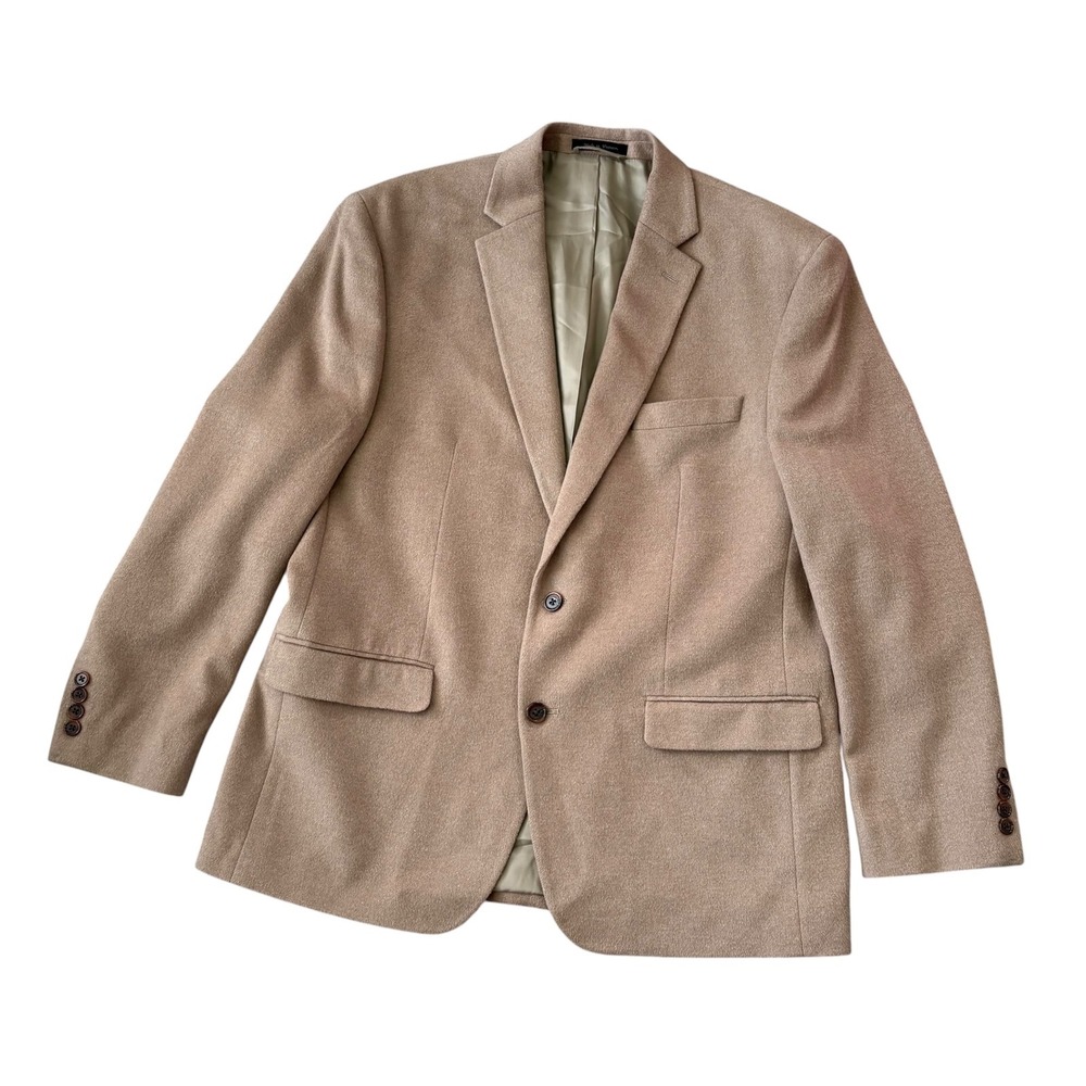 Lauren Ralph Lauren Mens 43R Tan Wool Silk Cashmere Blazer Sport Coat Old Money